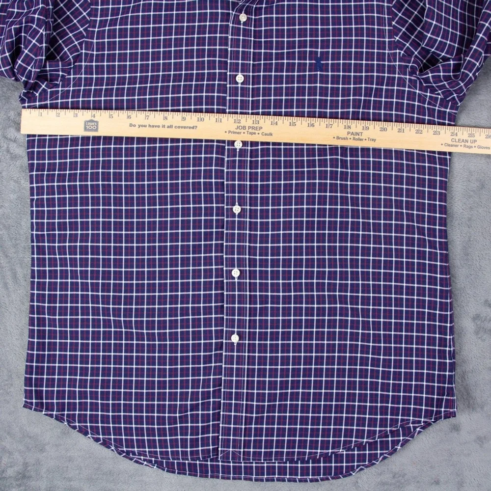 Polo Ralph Lauren Mens L Classic Fit Performance Nylon Poly Shirt Blue‎